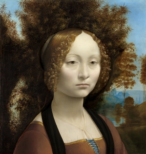 Leonardo da Vinci, Ginevra de' Benci, 1474-8.