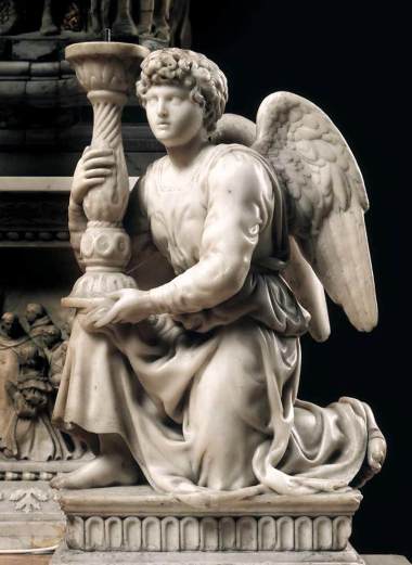 Michelangelo, Angel with Candlestick. 1494. Marble, 51.5 cm. San Domenico, Bologna.